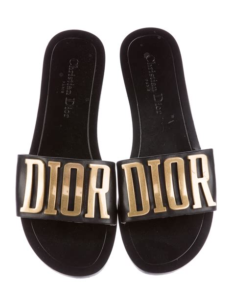 christian dior black slides